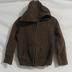 Retro OLD NAVY | 3T | Brown Hooded Zip-Up Sweatshirt Jacket | NWOT